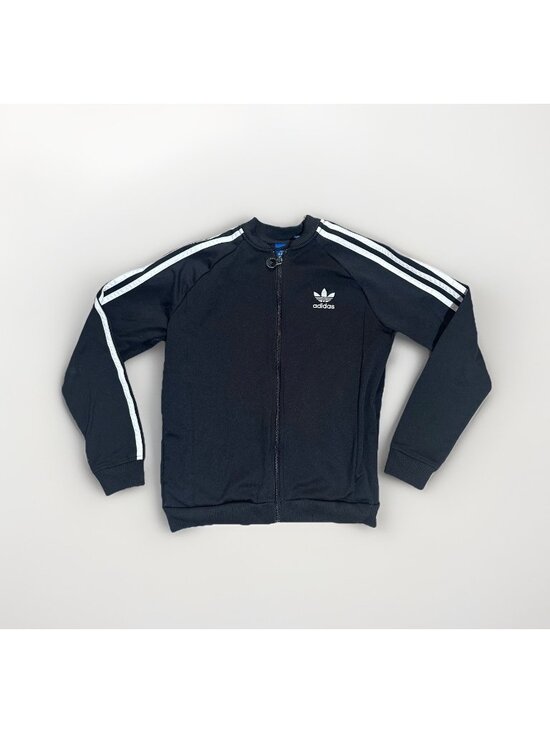 adidas Other - Adidas Track Jacket Girls Medium (11-12) Black With White Stripes Full Zip